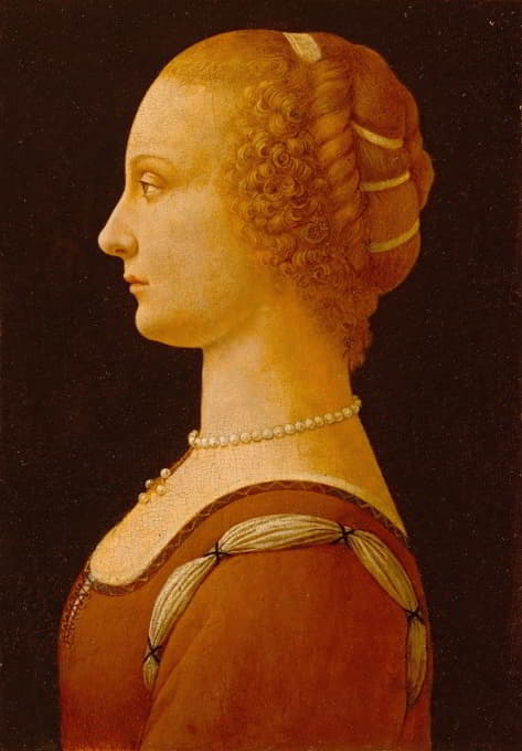 workshop of Domenico Ghirlandaio - A Young Woman