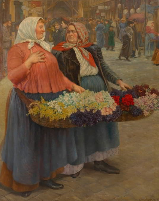 Josef Engelhart - Blumenmädchen