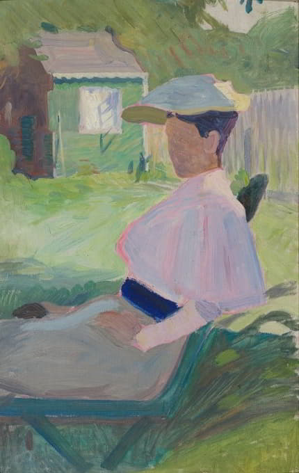 Richard Bergh - Woman on Garden Chair, Visby