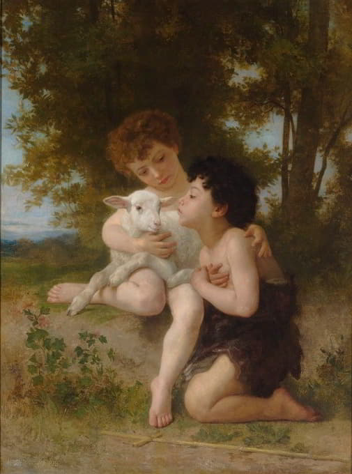 William-Adolphe Bouguereau - Les Enfants à L’Agneau