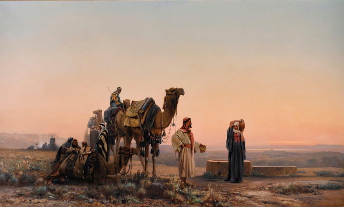 Auguste Veillon - Halt in the desert