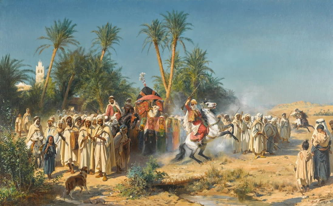 Eugène Girardet - Celebration in Biskra
