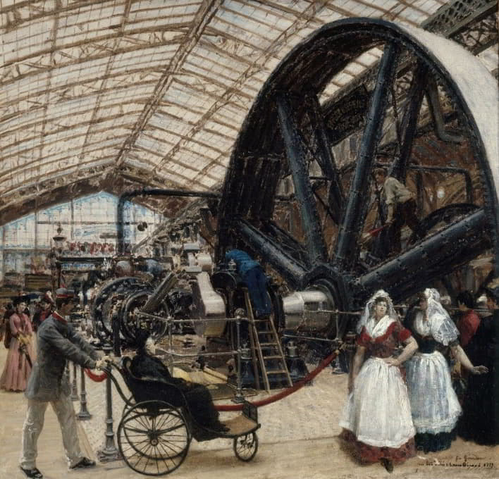 1889年世博会机械画廊。