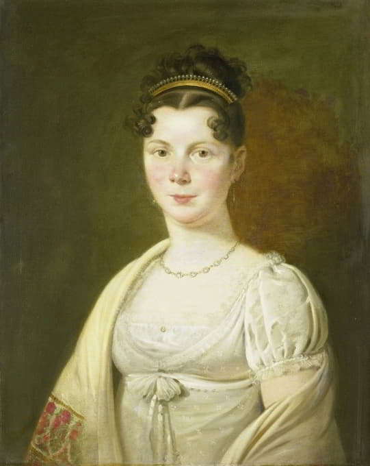 威廉米娜·玛丽亚·哈克（1786-1857）的肖像，Gerrit Verdooren的第四任妻子