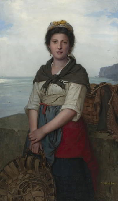 Eugène-Marie Salanson - The fishergirl