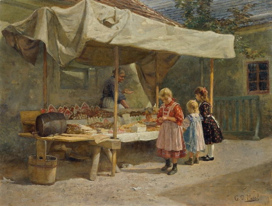 Gustav August Hessl - At the Gingerbread Booth