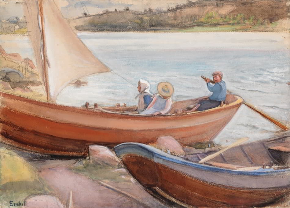 Magnus Enckell - Veneitä rannalla