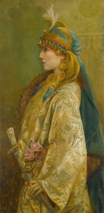 莎拉·伯恩哈特（Sarah Bernhardt）在《阿德里安·勒沃勒》（Adrienne LeVoureur）中饰演罗克珊娜的肖像