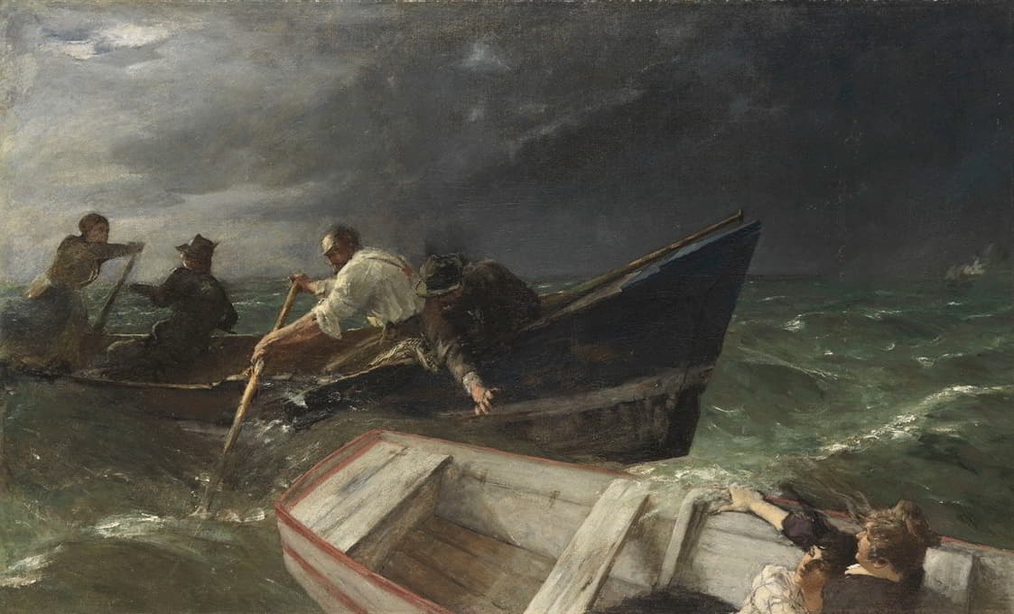 Joseph Wopfner - Distress at the Frauenchiemsee