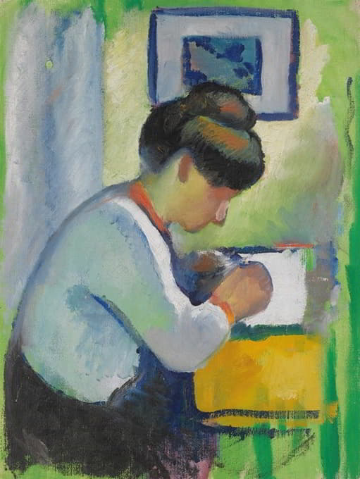 August Macke - Woman Writing