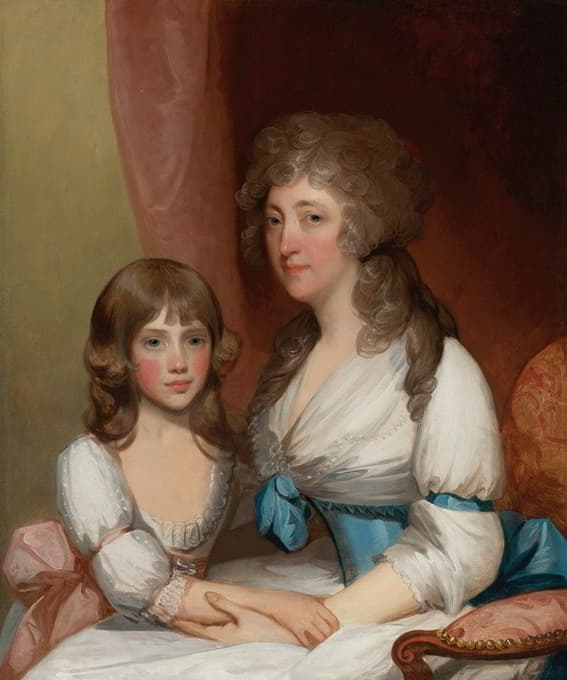 塞缪尔·迪克夫人和她女儿的画像