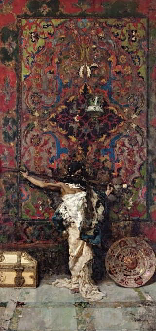 Mariano Fortuny Marsal - Arabe Delante De Un Tapiz (Arab Before a Tapestry)
