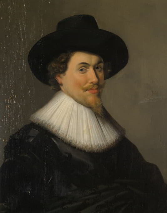 Follower of Frans Hals - Portrait of A Man In Black