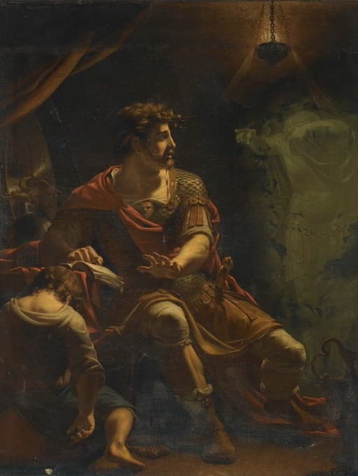 布鲁特斯被凯撒的鬼魂惊扰，摘自莎士比亚的《凯撒大帝》，第四幕，第三场