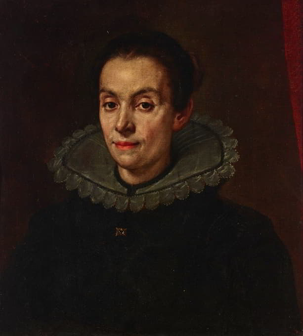 Follower Of Diego Rodríguez Da Silva Y Velázquez - Portrait of a woman