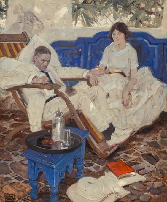 Dean Cornwell - ‘Gad,’ said Heseltine to Peril, ‘If the doctor can only keep me going long enough,’