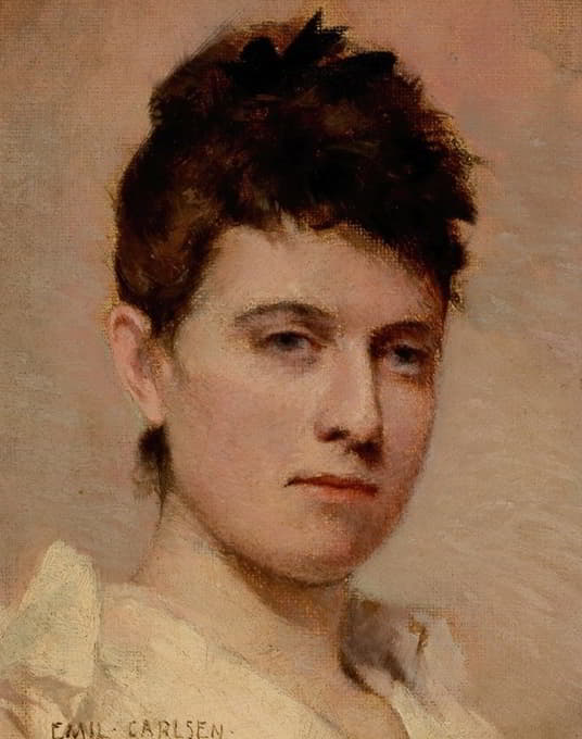 Emil Carlsen - Portrait of a Young Woman