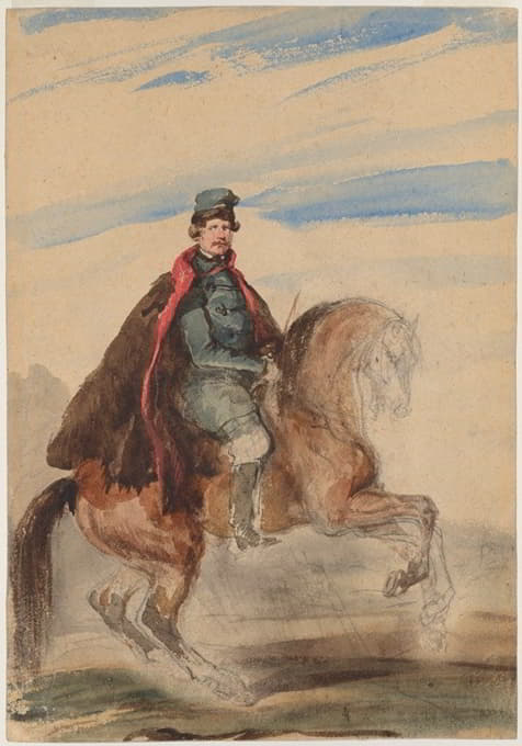 里昂·萨皮埃哈的马术肖像