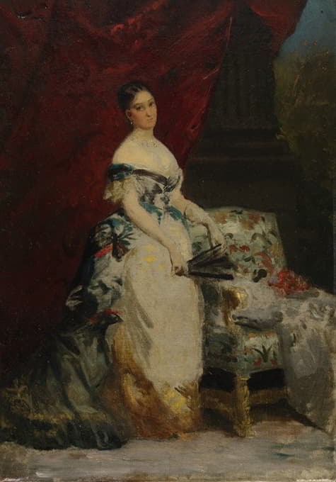 布兰卡乔·马西莫公主肖像，née玛丽·伊丽莎白·希克森·菲尔德