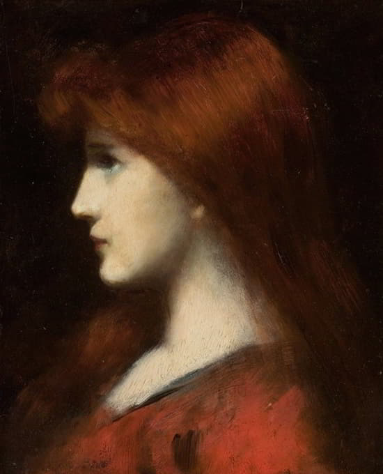Jean-Jacques Henner - Red Haired Woman in Profile