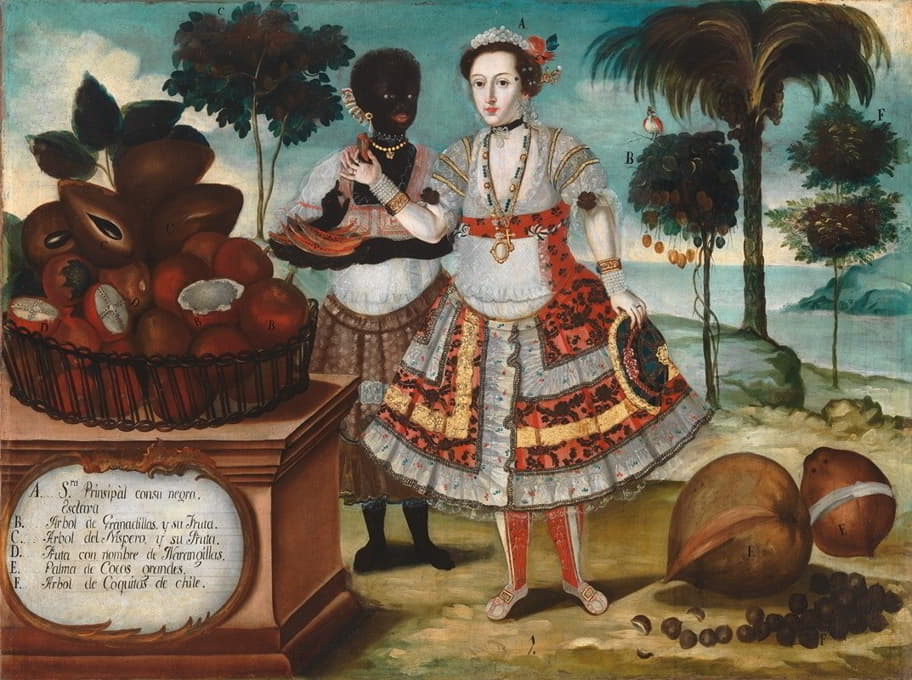 Vicente Albán - Noble Woman with Her Black Slave