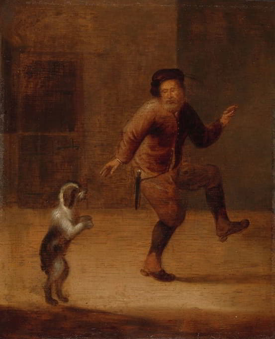 François Verwilt - A Man Dancing with a Dog