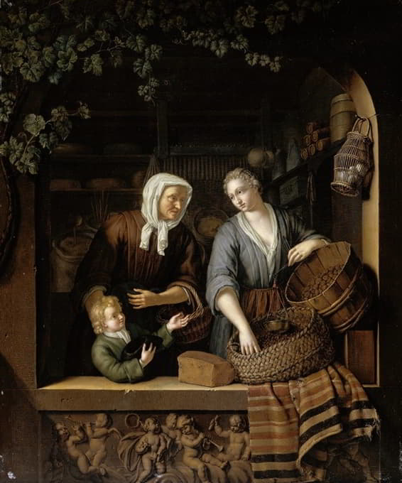 Frans Van Mieris The Younger - The Grocer’s Shop
