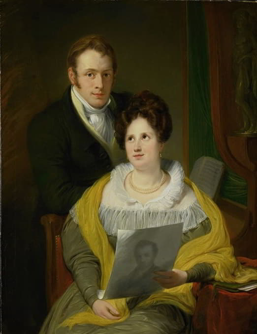 Jan Willem Pieneman - Portrait of a Woman and a Man