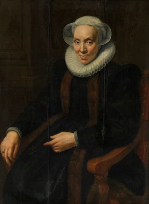 Paulus Moreelse - Portrait of Maria van Utrecht (c. 1552-1629)