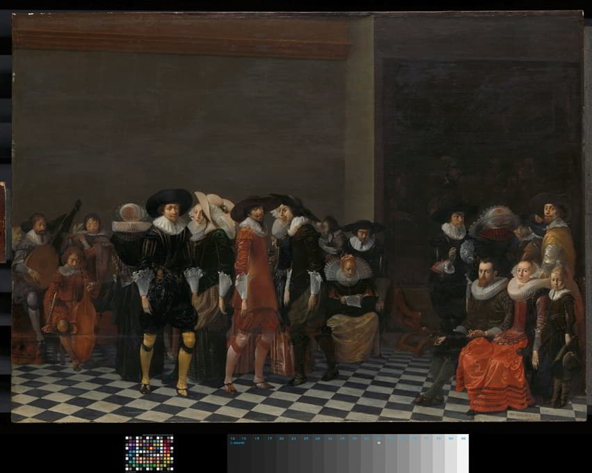 1616年，一场婚礼盛宴，传统上称为“阿德里安·普洛斯·范·阿姆斯特尔和阿格尼斯·范·比杰勒的婚礼”