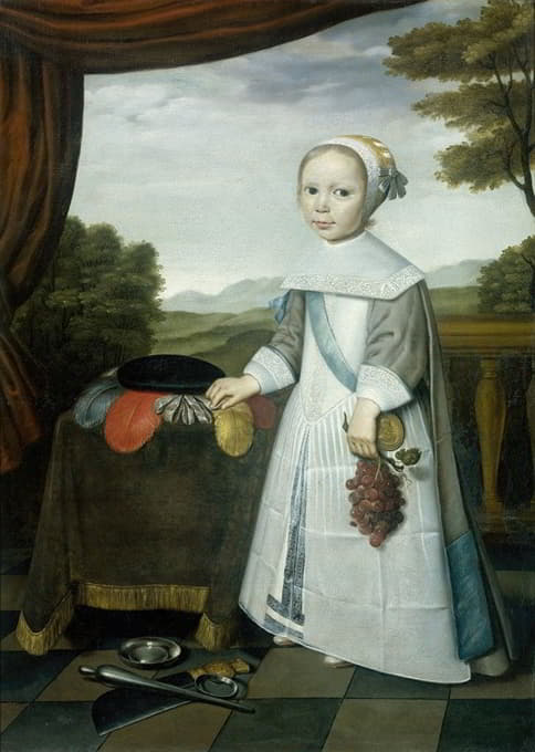 约翰·范·里斯（1662-1690）的肖像，伊丽莎白·范·奥斯滕同父异母的兄弟，还是个孩子