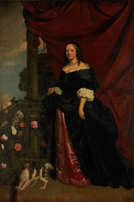 一个女人的肖像，可能是索菲亚·安娜·凡·皮潘佩（约1618-1610），斯切拉特伯爵夫人