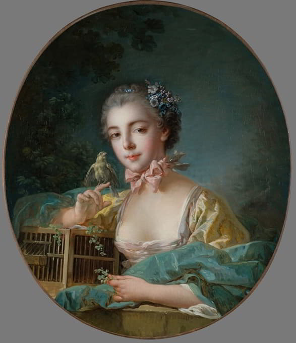 画家女儿玛丽·埃米莉·鲍杜因的肖像画