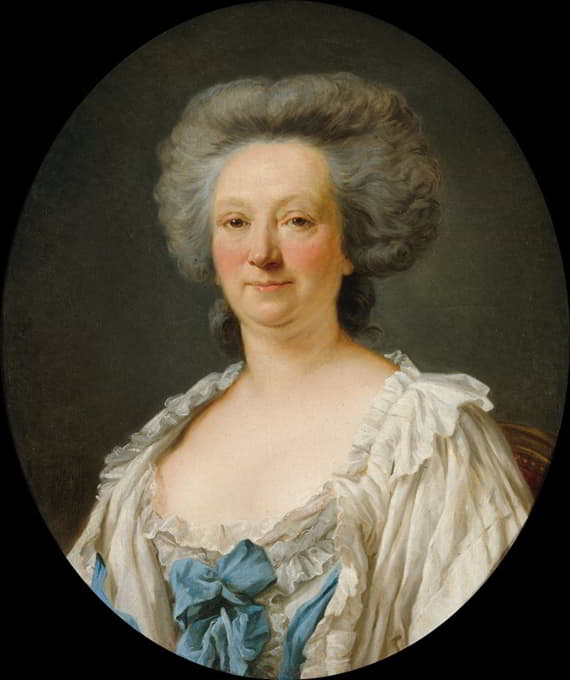 Jean-François Gilles Colson - Portrait de femme autrefois identifiée comme Mme Geoffrin