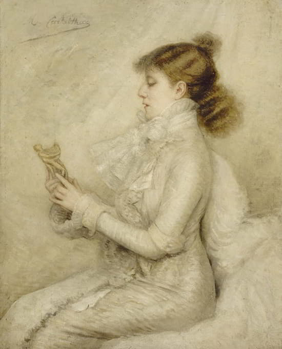 莎拉·伯恩哈特肖像（1844-1923），戏剧艺术家。