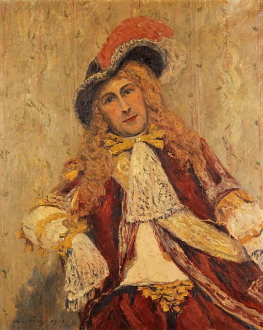 埃米尔·德赫利（1871-1969），法国喜剧团成员，穿着舞台服装