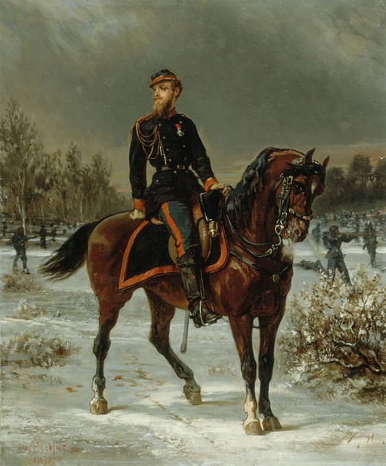 Olivier Pichat - Henry Houssaye (1848-1911), historien et critique, en uniforme de sous-lieutenant de mobiles, en 1871