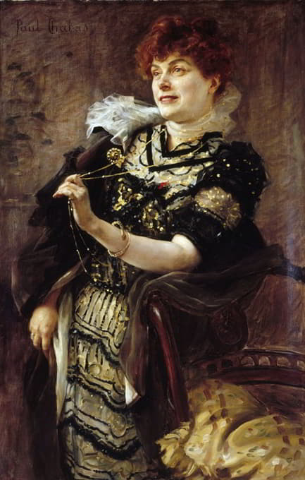 丹尼尔·莱苏厄肖像（Jeanne Loiseau，1860-1921，DITE），女作家