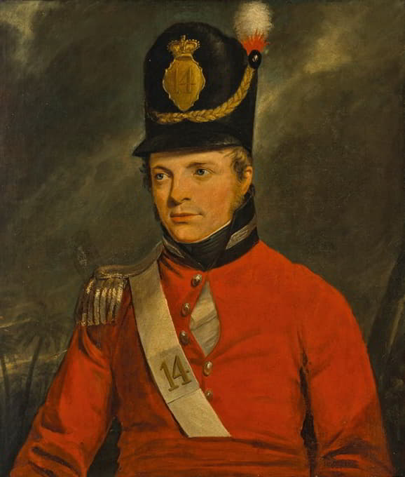Arthur William Devis - Portrait of a Lieutenant of the 14th Buckinghamshire Regiment of Foot