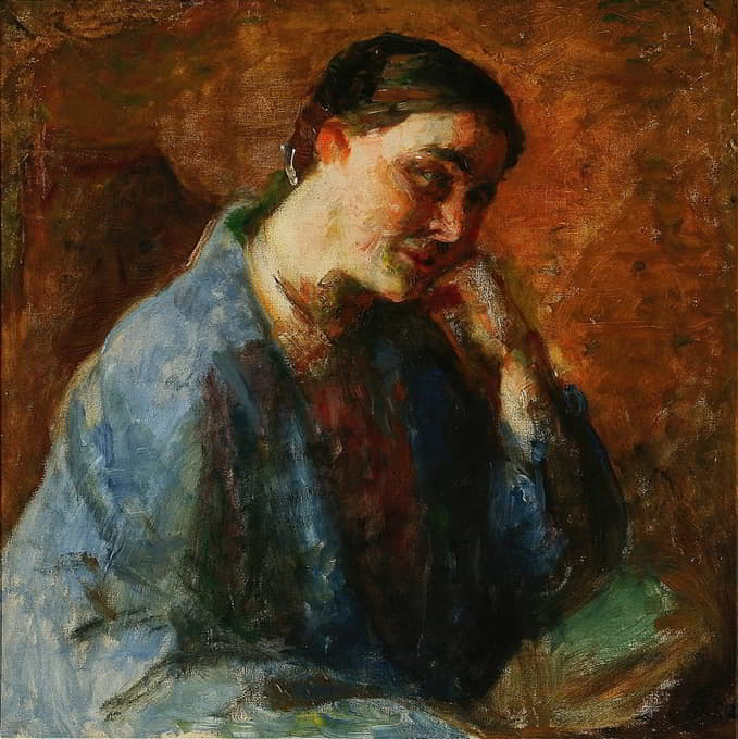艺术家妻子埃丝特·保尔森的肖像