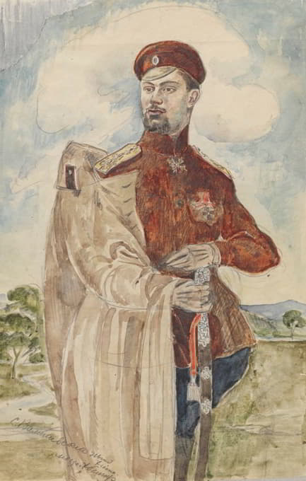 艺术家的姐夫基里尔·兹达涅维奇的肖像