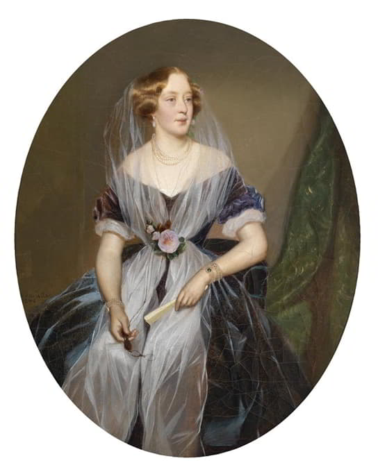 Ferdinand Georg Waldmüller - Portrait einer adeligen Dame