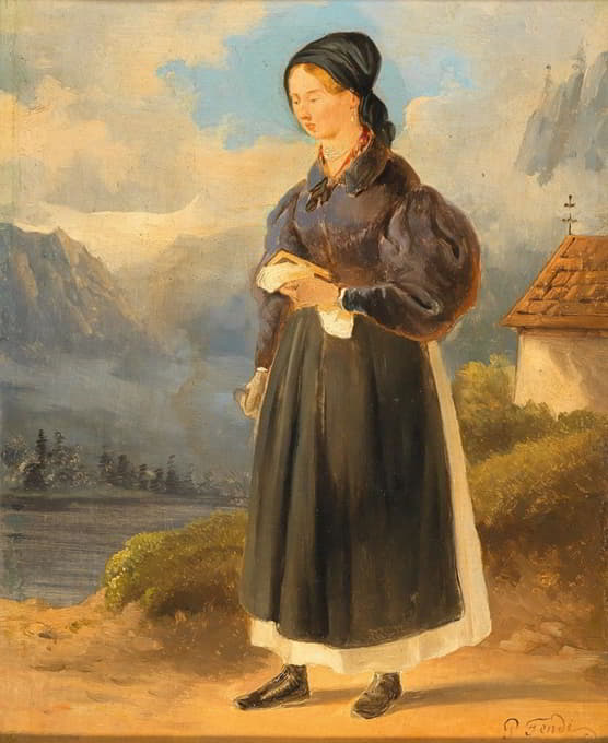 Salzkammergut的乡下女人