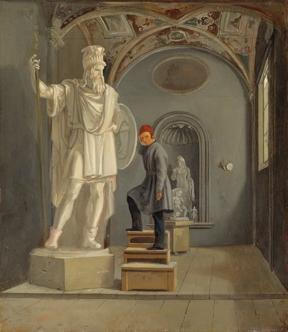 雕塑家福格尔伯格在罗马的工作室