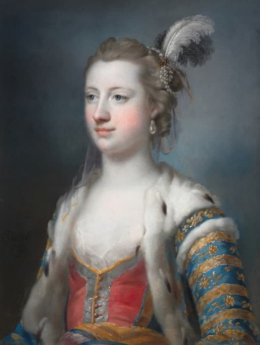 右侧尊敬的玛丽·拉德克利夫夫人（1732-1798），弗朗西斯·爱的妻子，Esq。