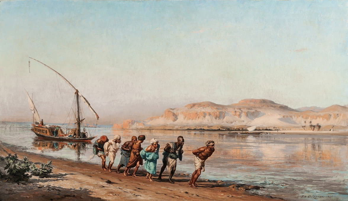 Frederick Arthur Bridgman - Towing On The Nile