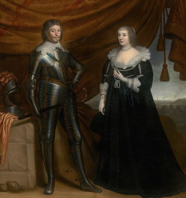 弗雷德里克·亨德里克（1584-1647）和索姆斯·布朗费尔斯（1602-1675）的阿马利亚的双画像
