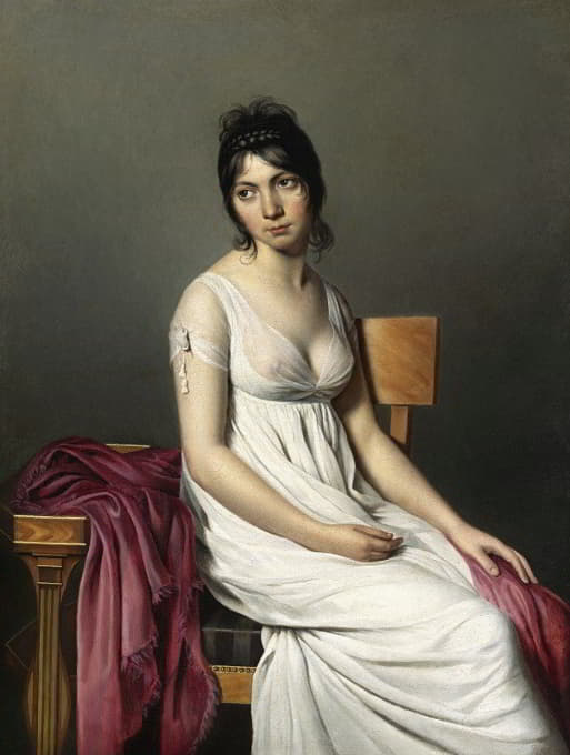 Jacques Louis David - Portrait of a Young Woman in White