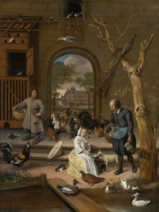 雅各巴·玛丽亚·范·瓦塞纳尔（1654-1683）的肖像，被称为“家禽场”