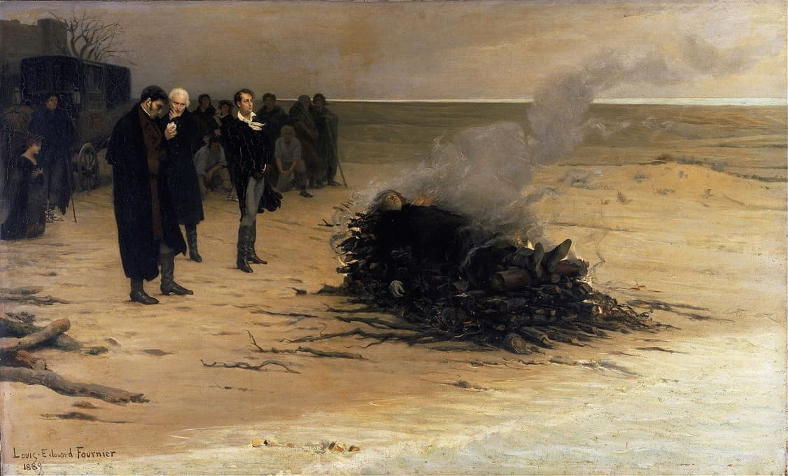 Louis Édouard Fournier - The Funeral of Shelley